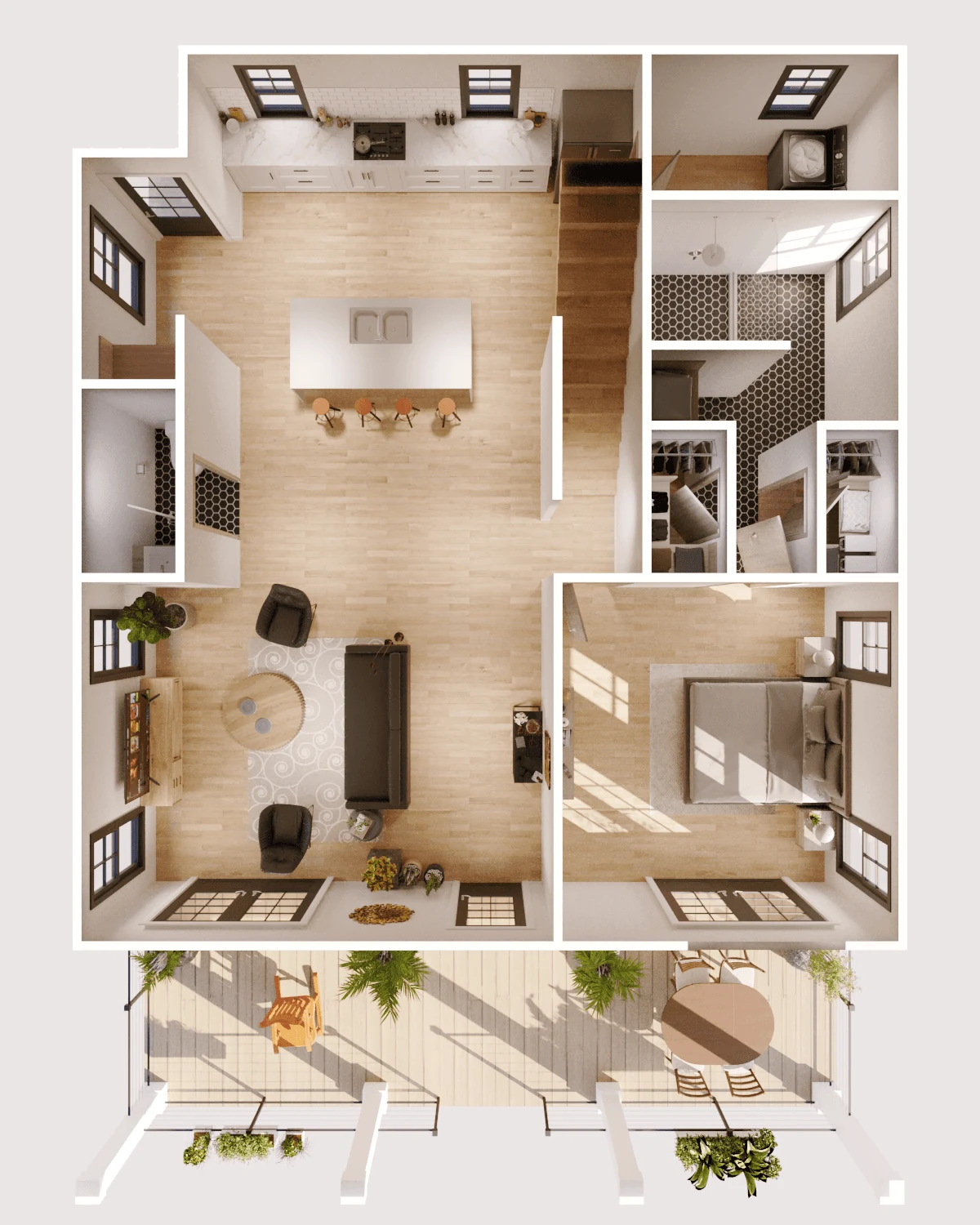 Heron Landing waterfront model — 1st floor plan